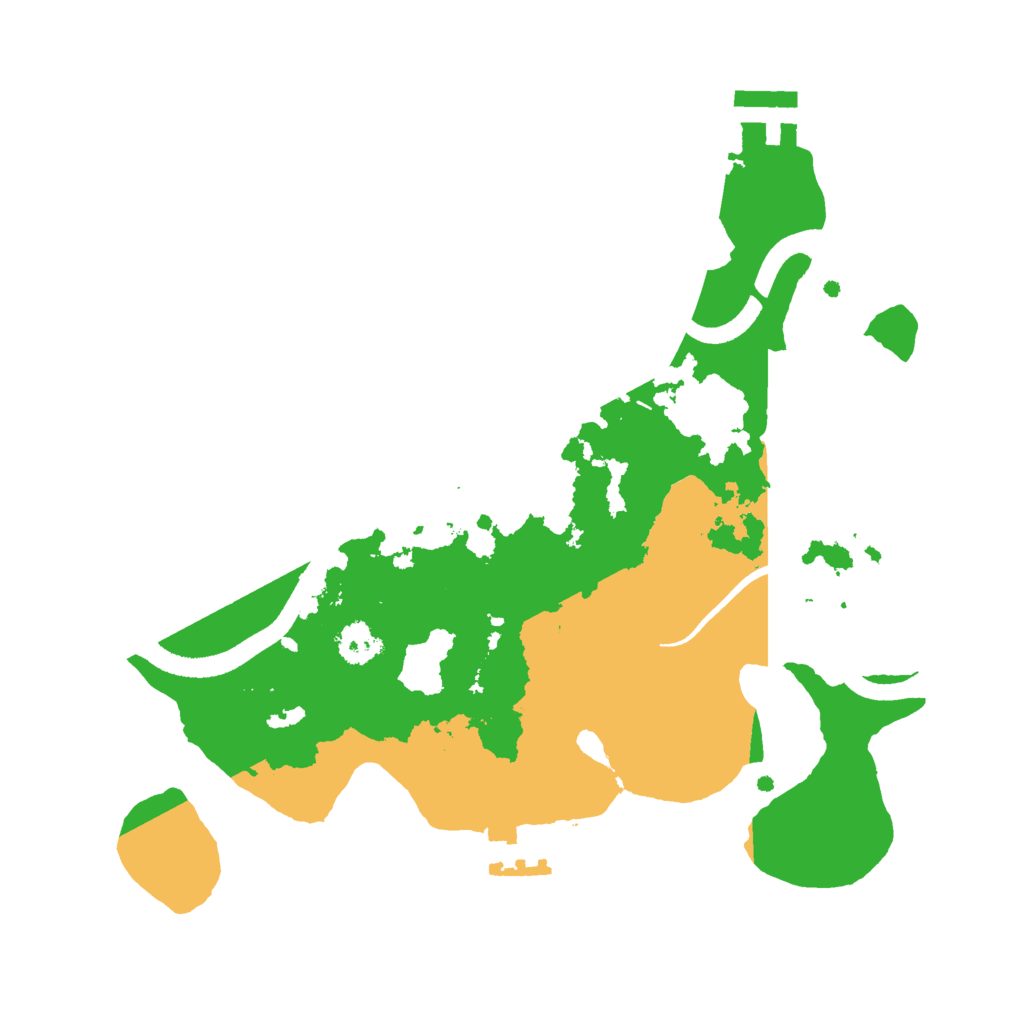 Biome Rust Map: Procedural Map, Size: 2500, Seed: 44295