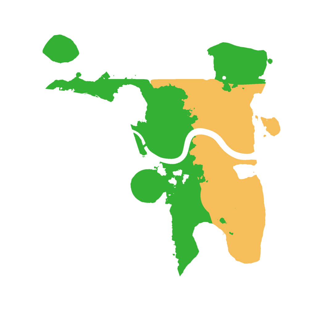 Biome Rust Map: Procedural Map, Size: 2500, Seed: 42634