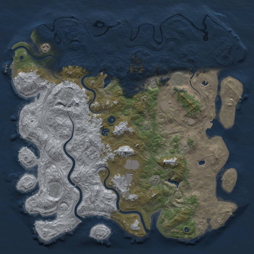 Rust Map: Procedural Map, Size: 4800, Seed: 1306199909, 15 Monuments