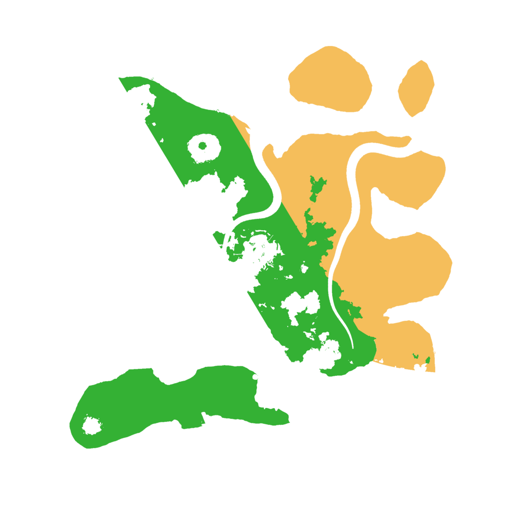 Biome Rust Map: Procedural Map, Size: 2500, Seed: 409075225