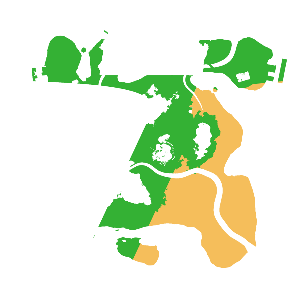 Biome Rust Map: Procedural Map, Size: 2500, Seed: 1300581222