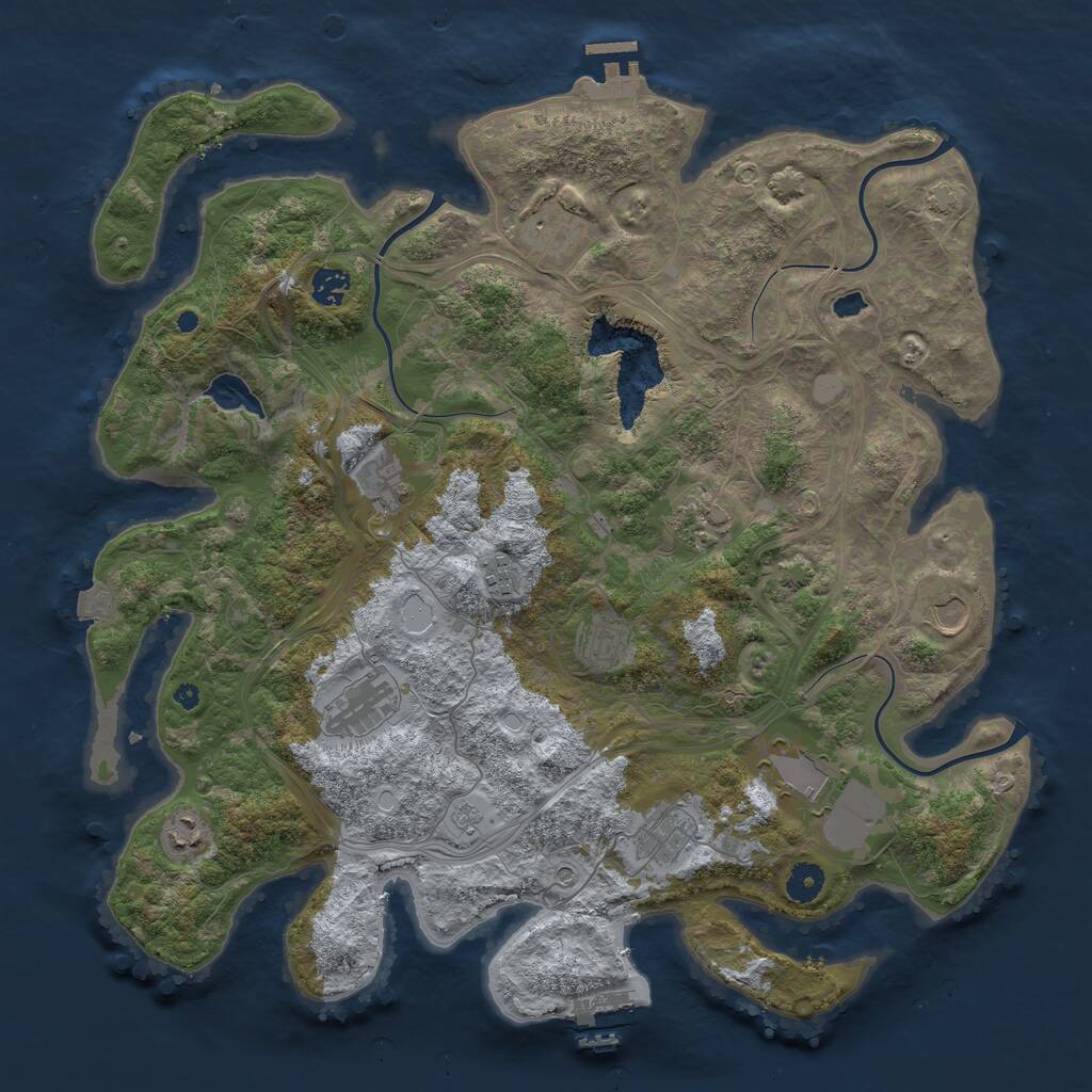 Rust Map: Procedural Map, Size: 4250, Seed: 1145144118, 17 Monuments