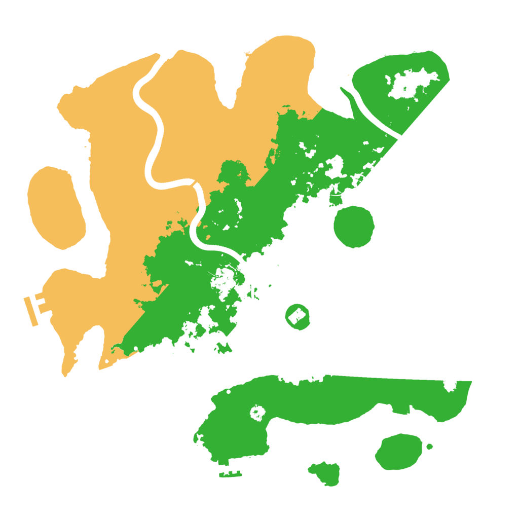 Biome Rust Map: Procedural Map, Size: 3500, Seed: 7666656