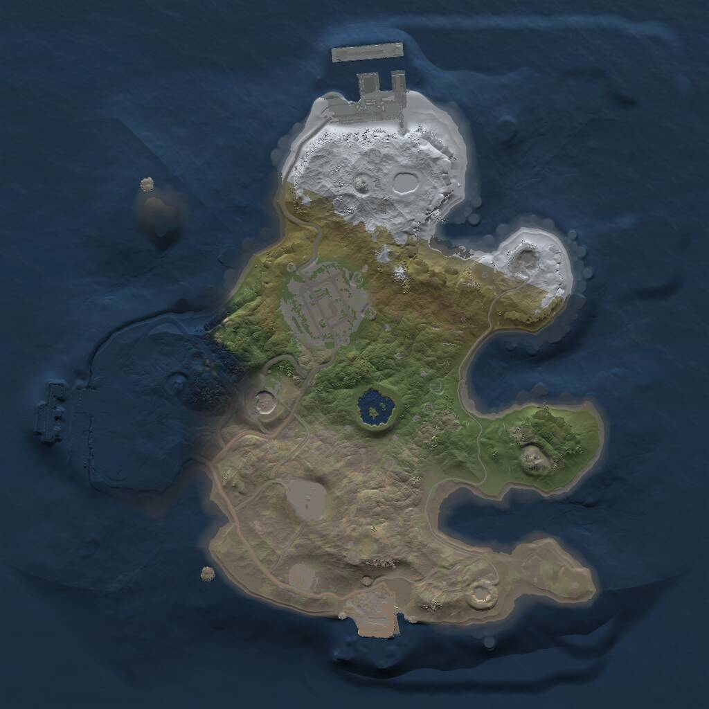 Rust Map: Procedural Map, Size: 2000, Seed: 238842281, 5 Monuments
