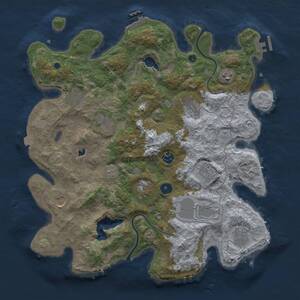 Thumbnail Rust Map: Procedural Map, Size: 4000, Seed: 146824863, 17 Monuments