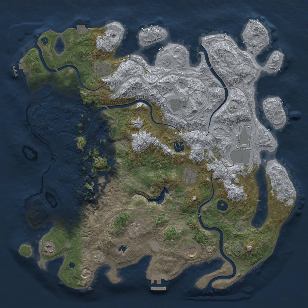 Rust Map: Procedural Map, Size: 4250, Seed: 29720, 15 Monuments