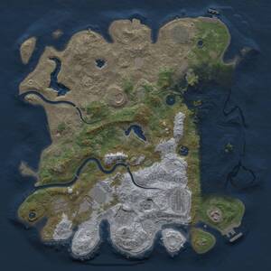 Thumbnail Rust Map: Procedural Map, Size: 4000, Seed: 1486296640, 16 Monuments