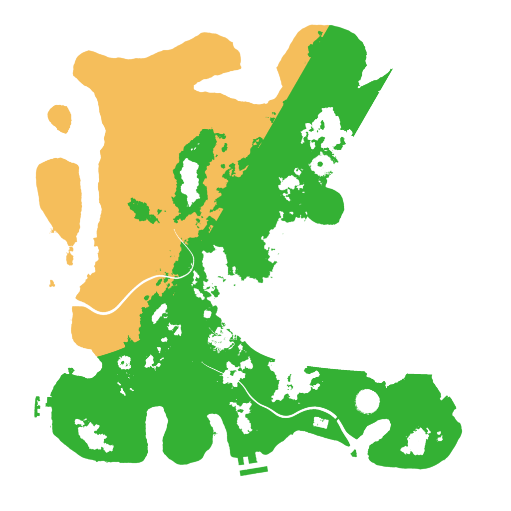 Biome Rust Map: Procedural Map, Size: 3700, Seed: 531470833