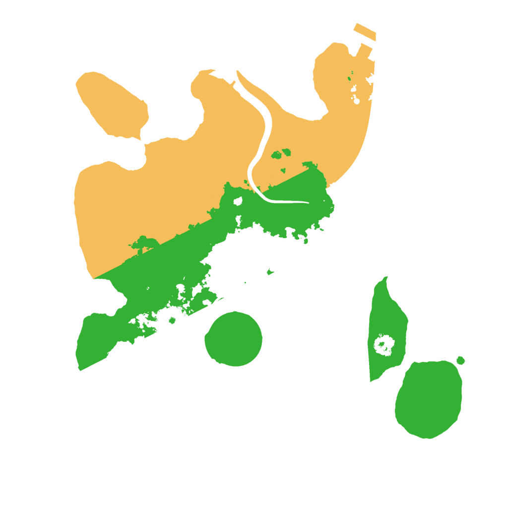 Biome Rust Map: Procedural Map, Size: 2500, Seed: 1000000