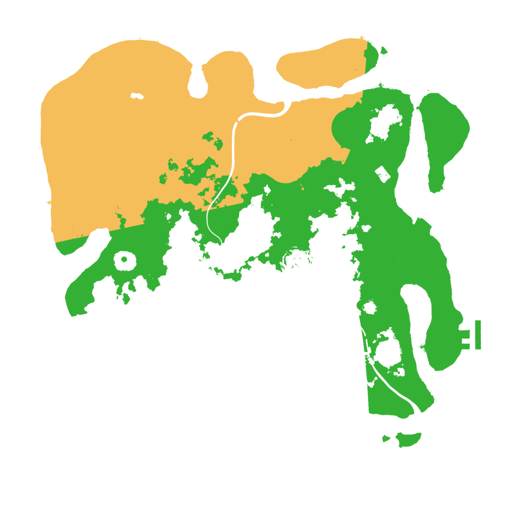 Biome Rust Map: Procedural Map, Size: 3500, Seed: 498667983