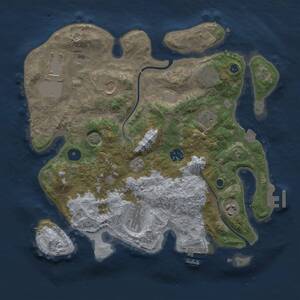 Thumbnail Rust Map: Procedural Map, Size: 3500, Seed: 498667983, 13 Monuments