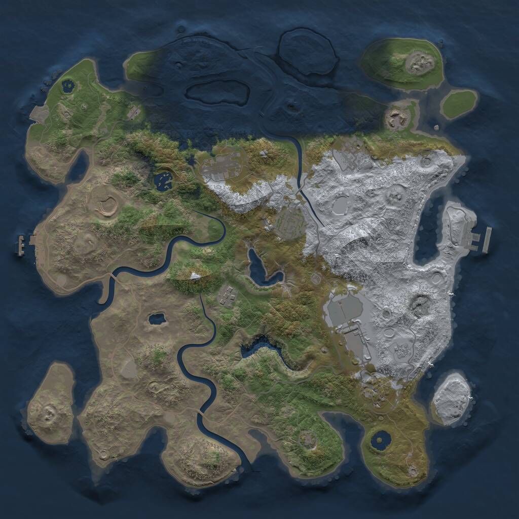 Rust Map: Procedural Map, Size: 4000, Seed: 799333913, 15 Monuments