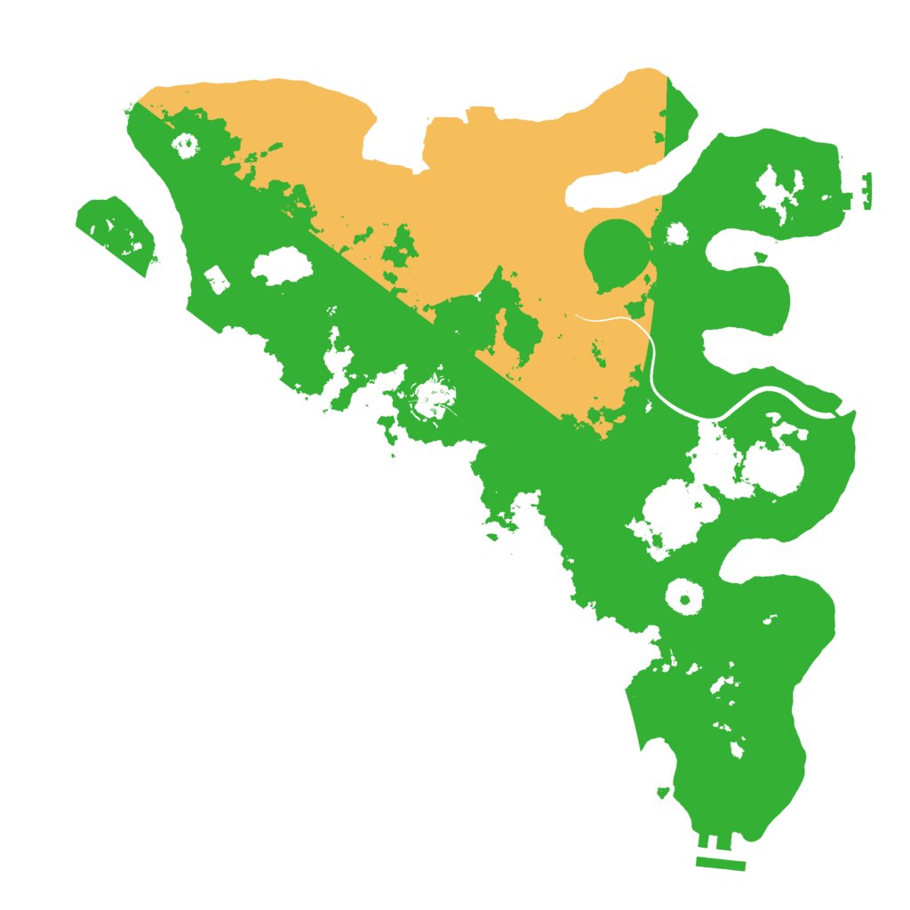 Biome Rust Map: Procedural Map, Size: 3700, Seed: 91413070
