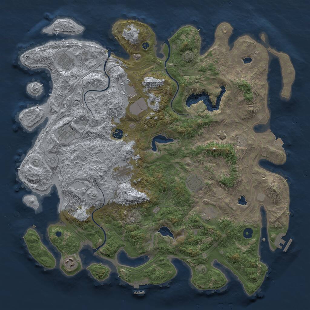 Rust Map: Procedural Map, Size: 4500, Seed: 247323155, 15 Monuments