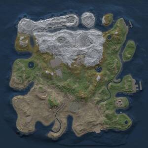 Thumbnail Rust Map: Procedural Map, Size: 3500, Seed: 907944025, 13 Monuments