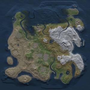 Thumbnail Rust Map: Procedural Map, Size: 3500, Seed: 1142432966, 15 Monuments
