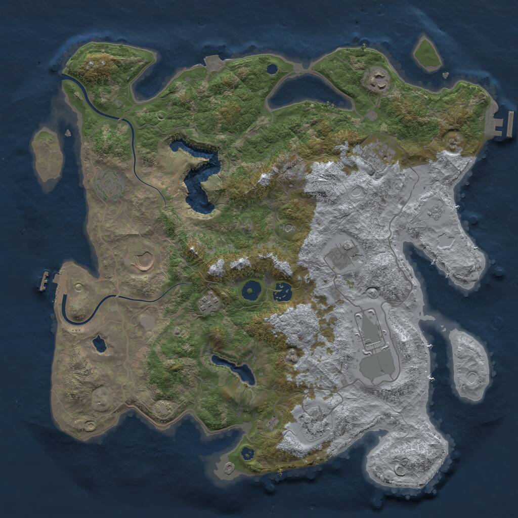 Rust Map: Procedural Map, Size: 4000, Seed: 1846528, 15 Monuments