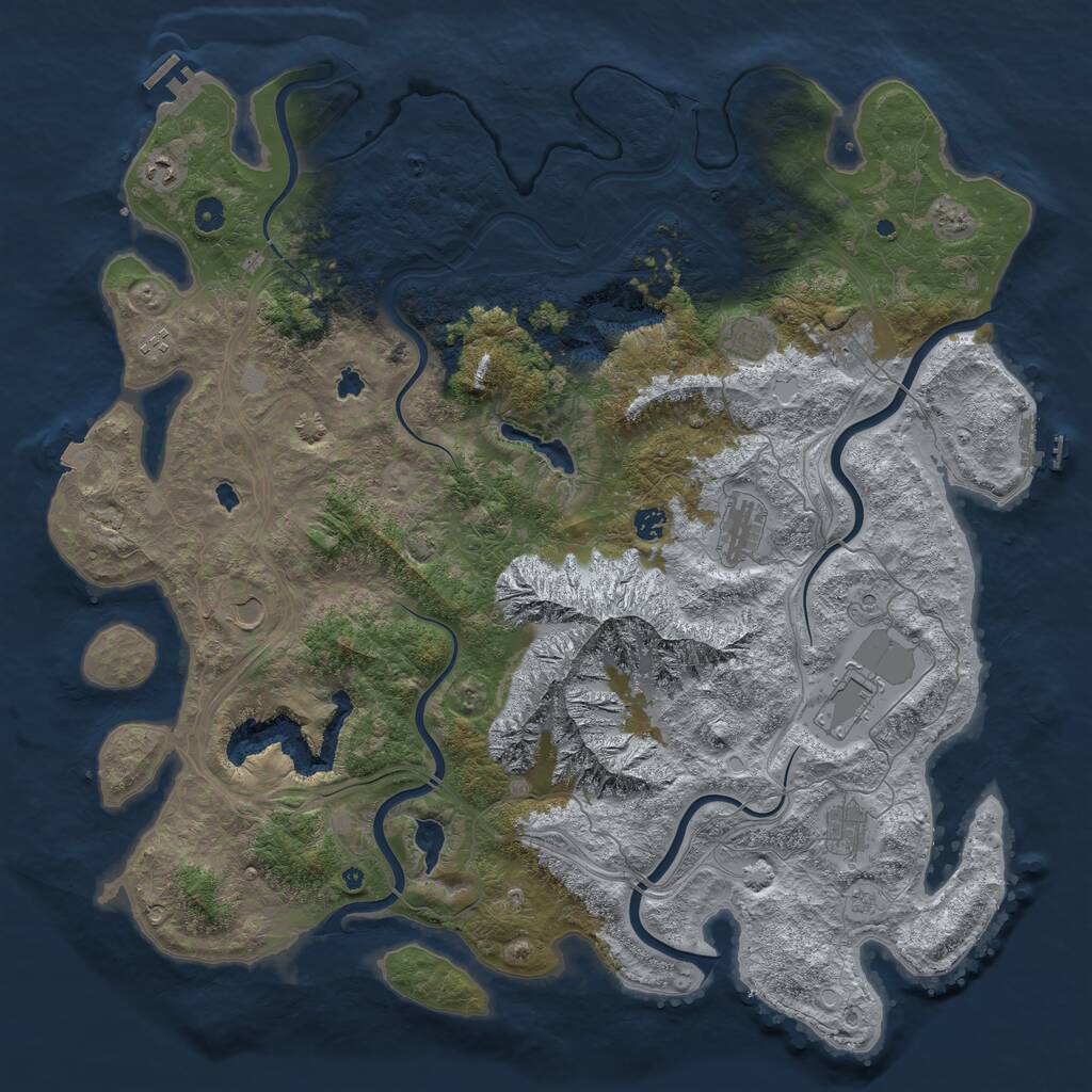 Rust Map: Procedural Map, Size: 5000, Seed: 181714, 15 Monuments
