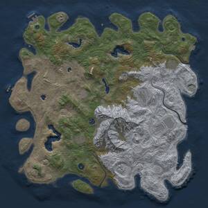 Thumbnail Rust Map: Procedural Map, Size: 5000, Seed: 181714, 16 Monuments