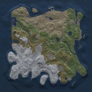 Thumbnail Rust Map: Procedural Map, Size: 3500, Seed: 47132023, 14 Monuments