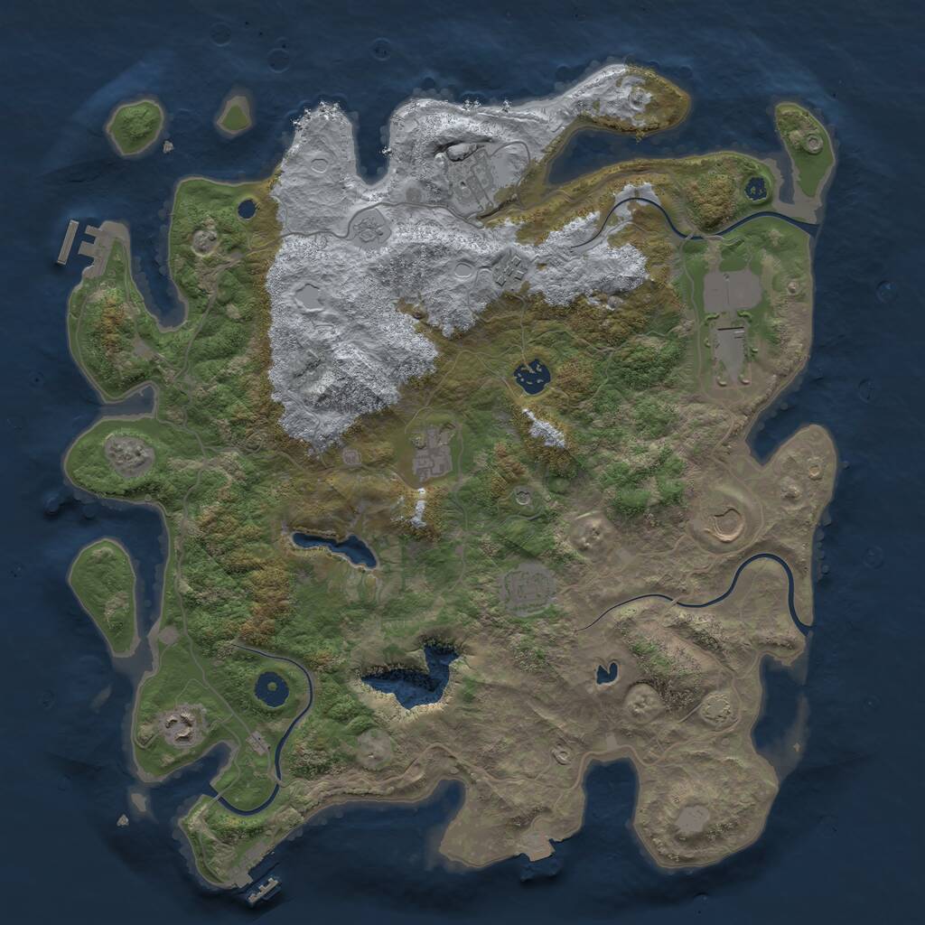 Rust Map: Procedural Map, Size: 4150, Seed: 1505835284, 14 Monuments