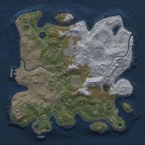 Thumbnail Rust Map: Procedural Map, Size: 3500, Seed: 556889083, 13 Monuments