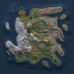 Thumbnail Rust Map: Procedural Map, Size: 2800, Seed: 491977458, 8 Monuments