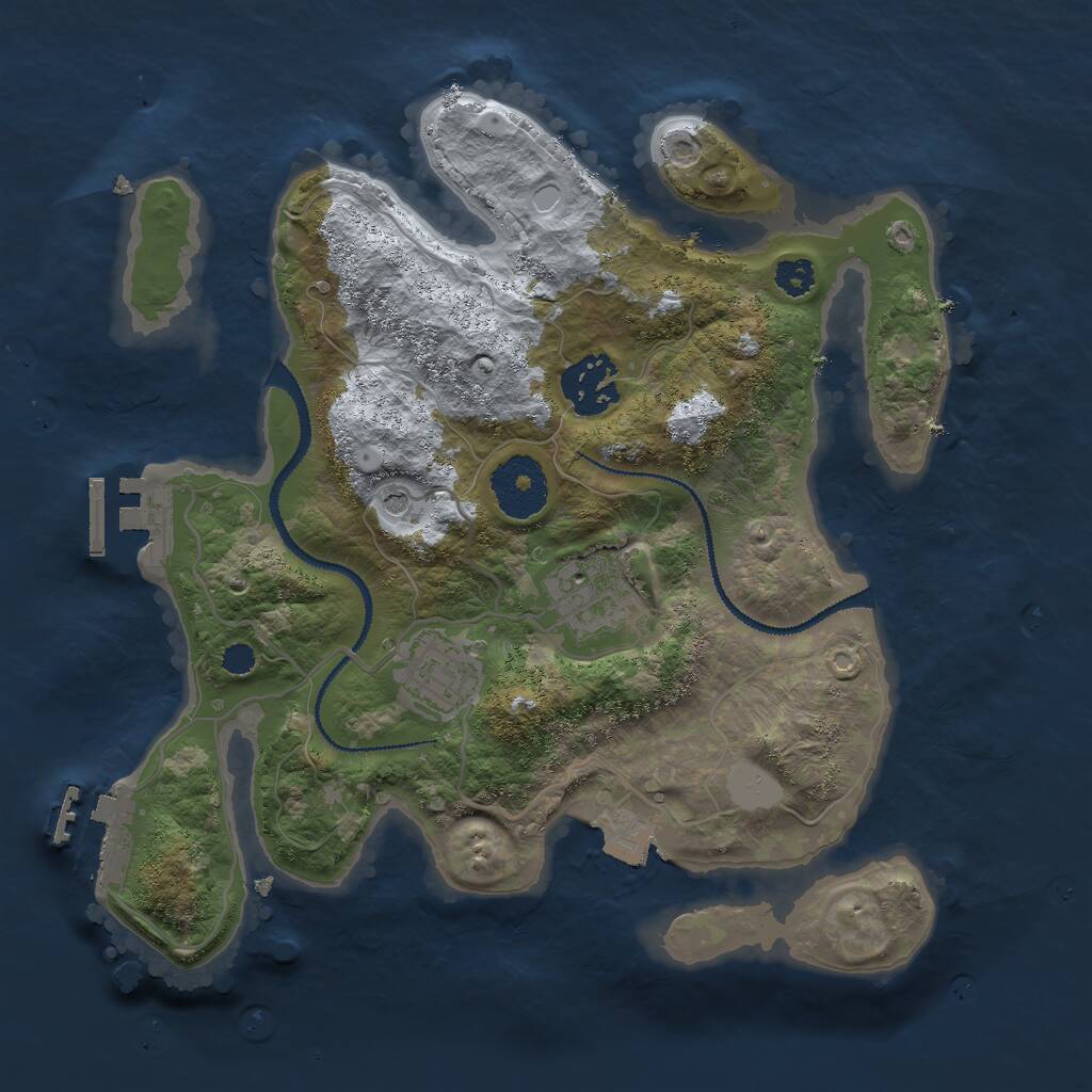 Rust Map: Procedural Map, Size: 2800, Seed: 329479624, 7 Monuments