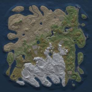 Thumbnail Rust Map: Procedural Map, Size: 4500, Seed: 371694357, 16 Monuments