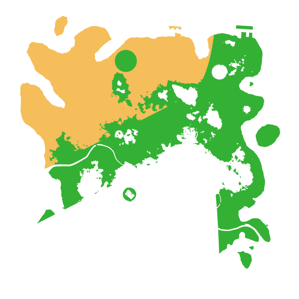 Biome Rust Map: Procedural Map, Size: 3600, Seed: 2025