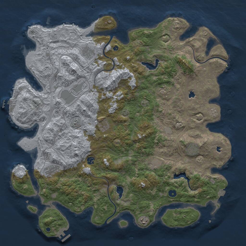 Rust Map: Procedural Map, Size: 4750, Seed: 1787376738, 16 Monuments