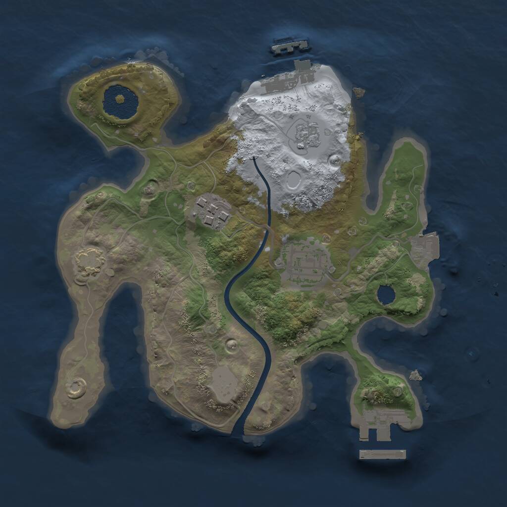 Rust Map: Procedural Map, Size: 2200, Seed: 82, 7 Monuments