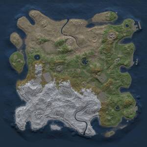 Thumbnail Rust Map: Procedural Map, Size: 3900, Seed: 364108110, 16 Monuments