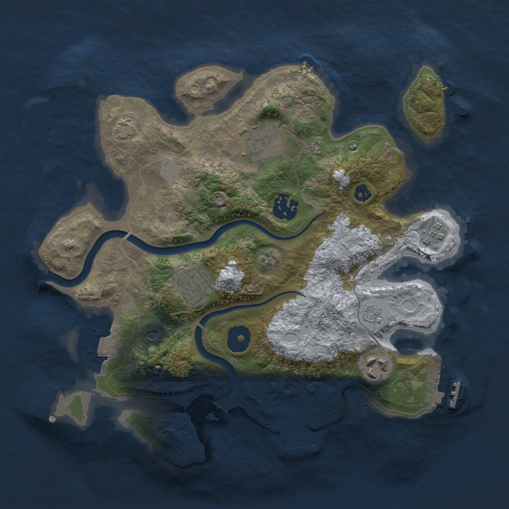 Rust Map: Procedural Map, Size: 3000, Seed: 1440467171, 11 Monuments