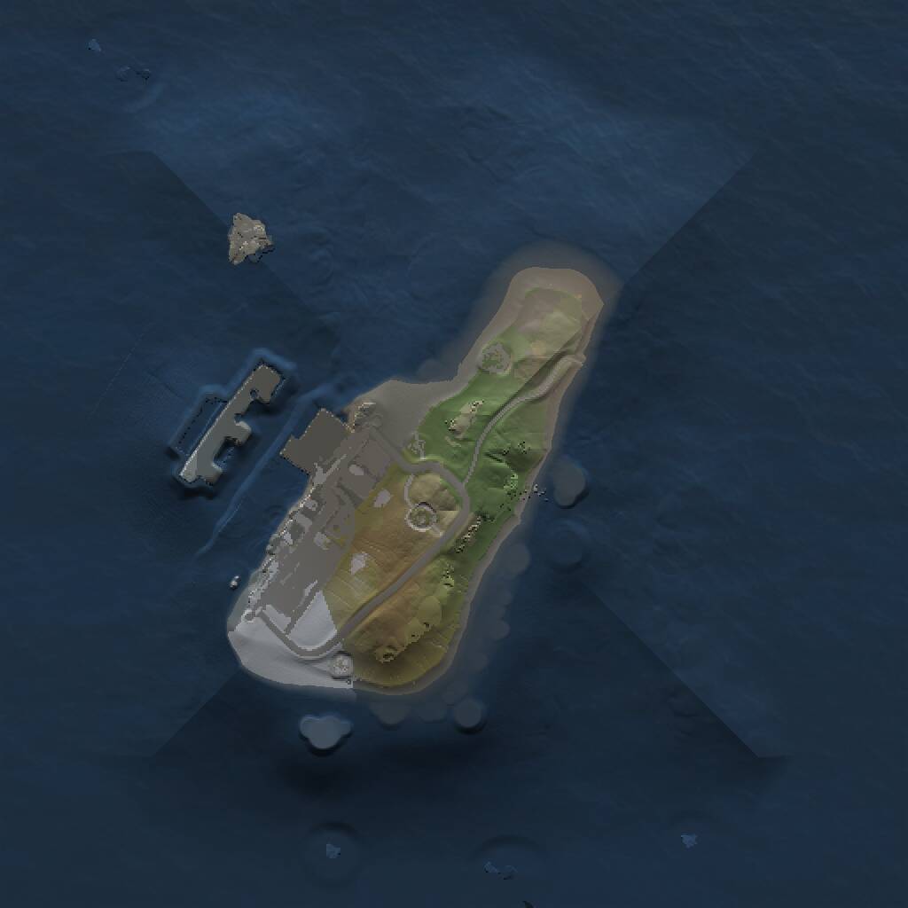 Rust Map: Procedural Map, Size: 1000, Seed: 1440226596, 2 Monuments