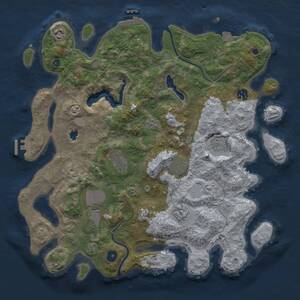 Thumbnail Rust Map: Procedural Map, Size: 4000, Seed: 31054, 14 Monuments