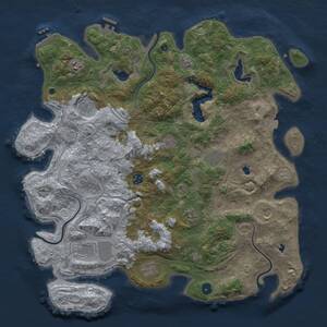 Thumbnail Rust Map: Procedural Map, Size: 4500, Seed: 1379940827, 17 Monuments