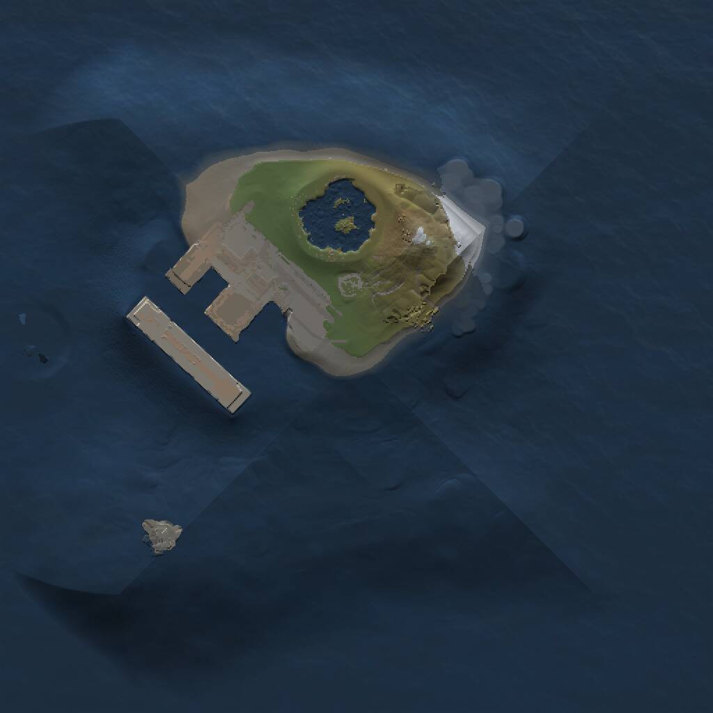 Rust Map: Procedural Map, Size: 1000, Seed: 1331, 2 Monuments