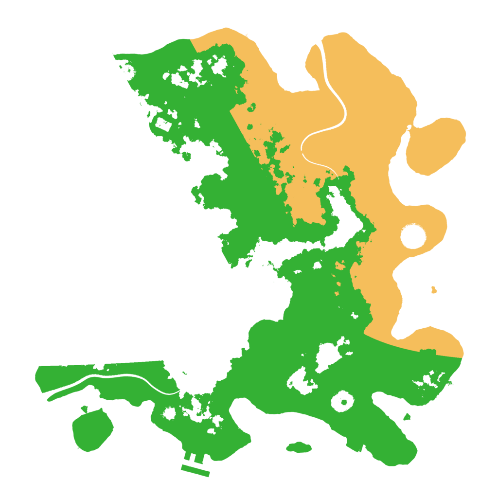 Biome Rust Map: Procedural Map, Size: 3500, Seed: 595955667