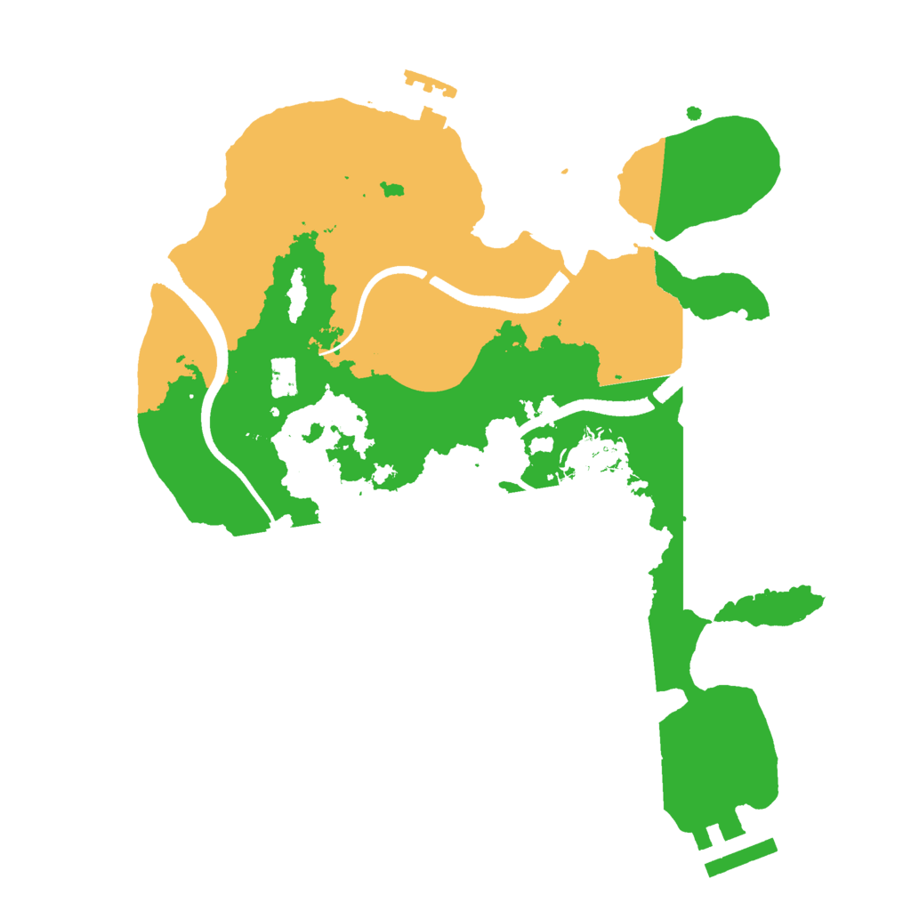 Biome Rust Map: Procedural Map, Size: 2500, Seed: 91019