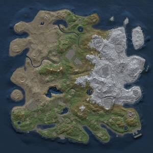 Thumbnail Rust Map: Procedural Map, Size: 4000, Seed: 183567462, 16 Monuments