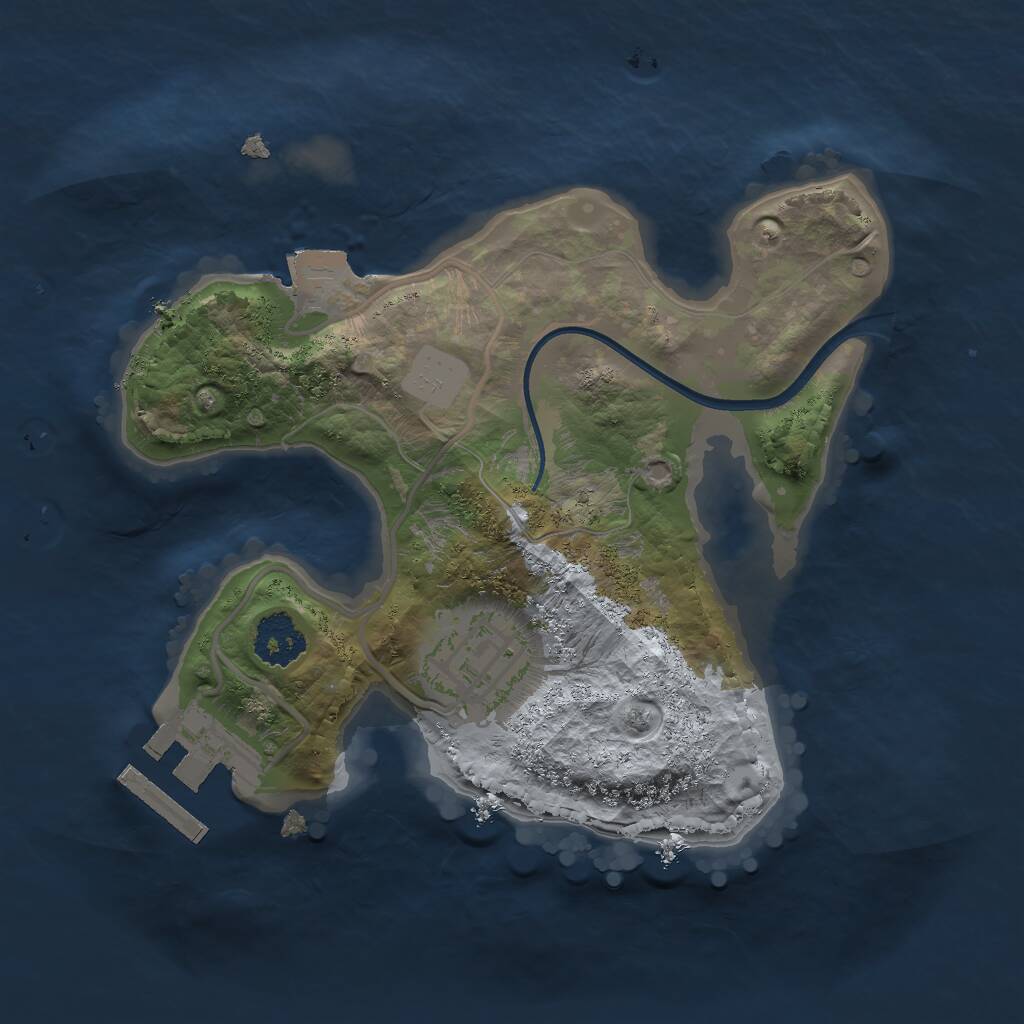 Rust Map: Procedural Map, Size: 2000, Seed: 548261545, 3 Monuments