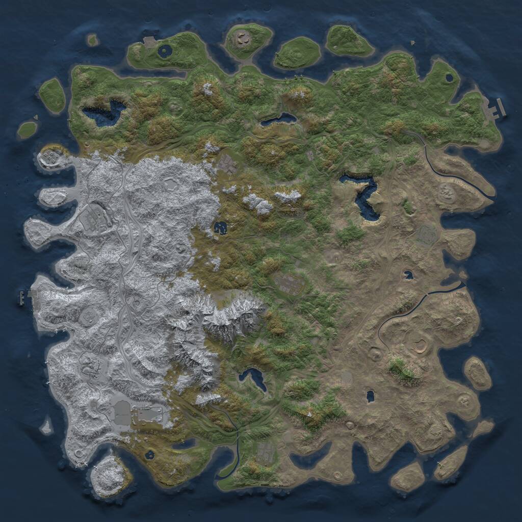 Rust Map: Procedural Map, Size: 5679, Seed: 21488412, 17 Monuments