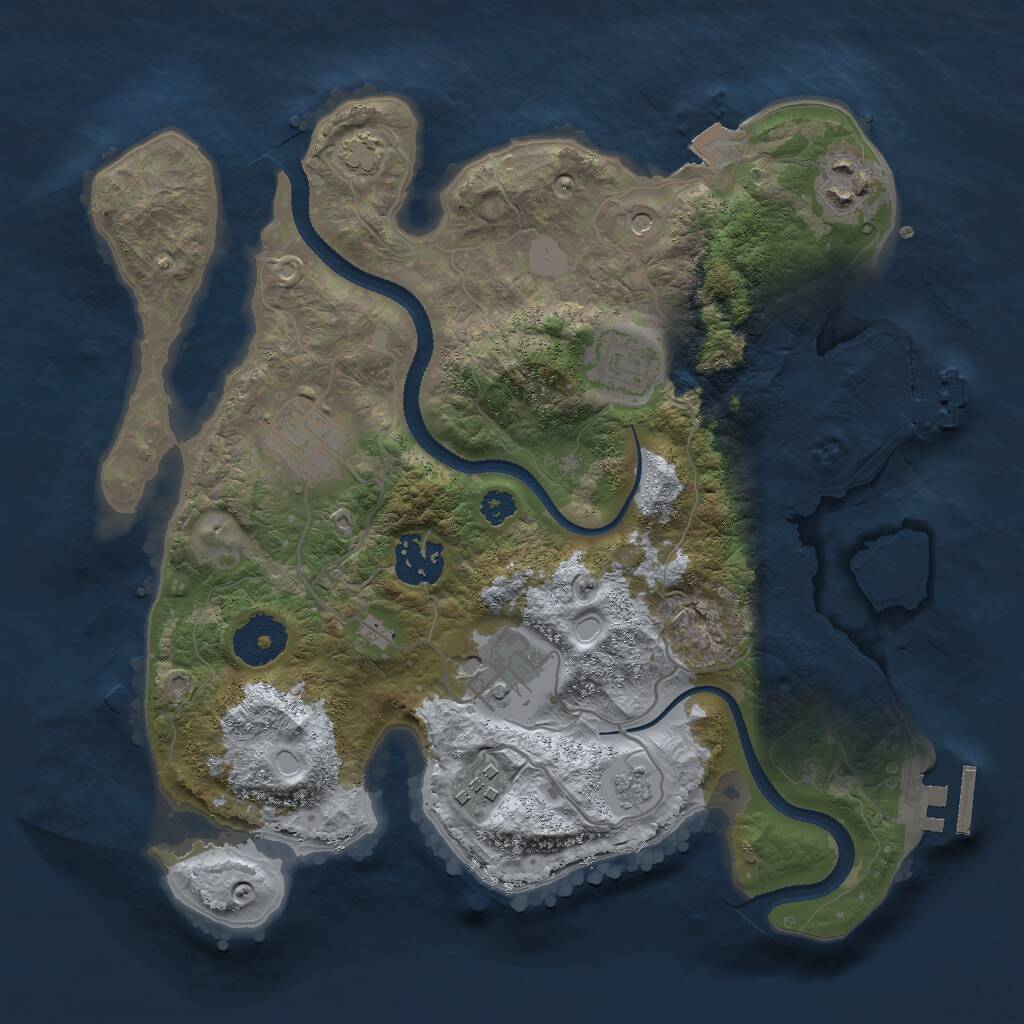 Rust Map: Procedural Map, Size: 3000, Seed: 1693572788, 12 Monuments