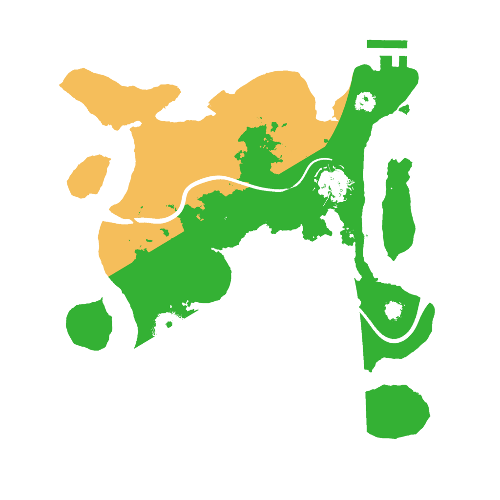 Biome Rust Map: Procedural Map, Size: 2500, Seed: 423577