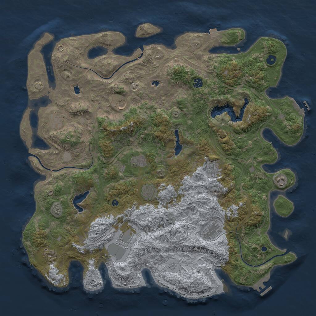Rust Map: Procedural Map, Size: 4800, Seed: 401411932, 17 Monuments