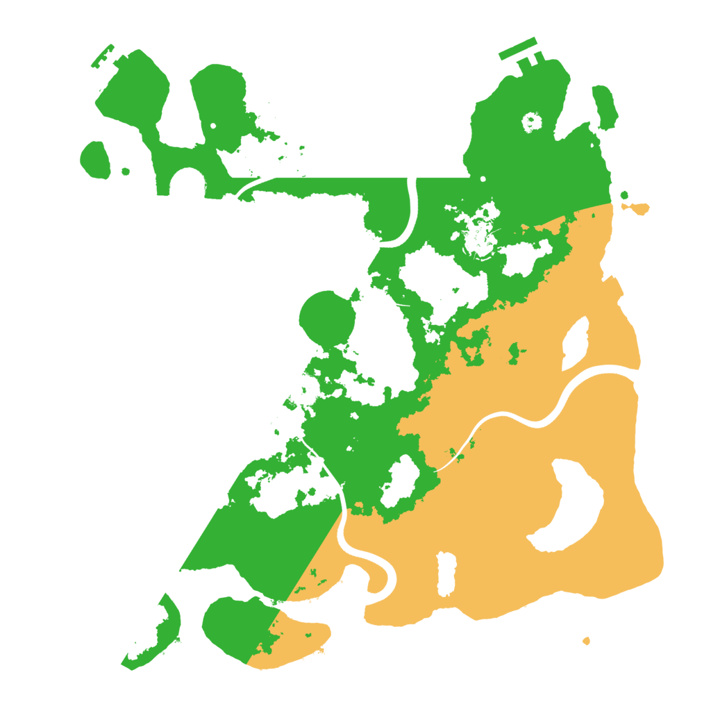 Biome Rust Map: Procedural Map, Size: 3600, Seed: 740956449