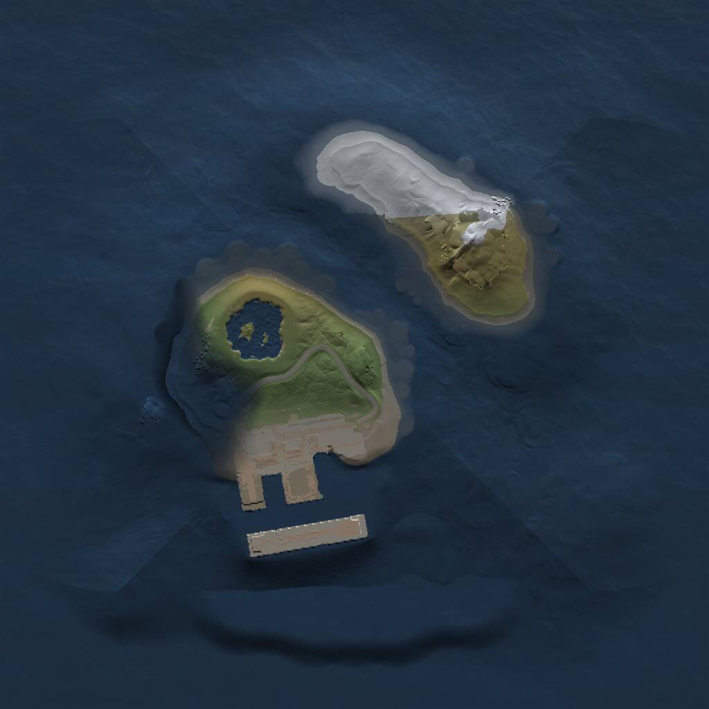 Rust Map: Procedural Map, Size: 1200, Seed: 51905, 2 Monuments