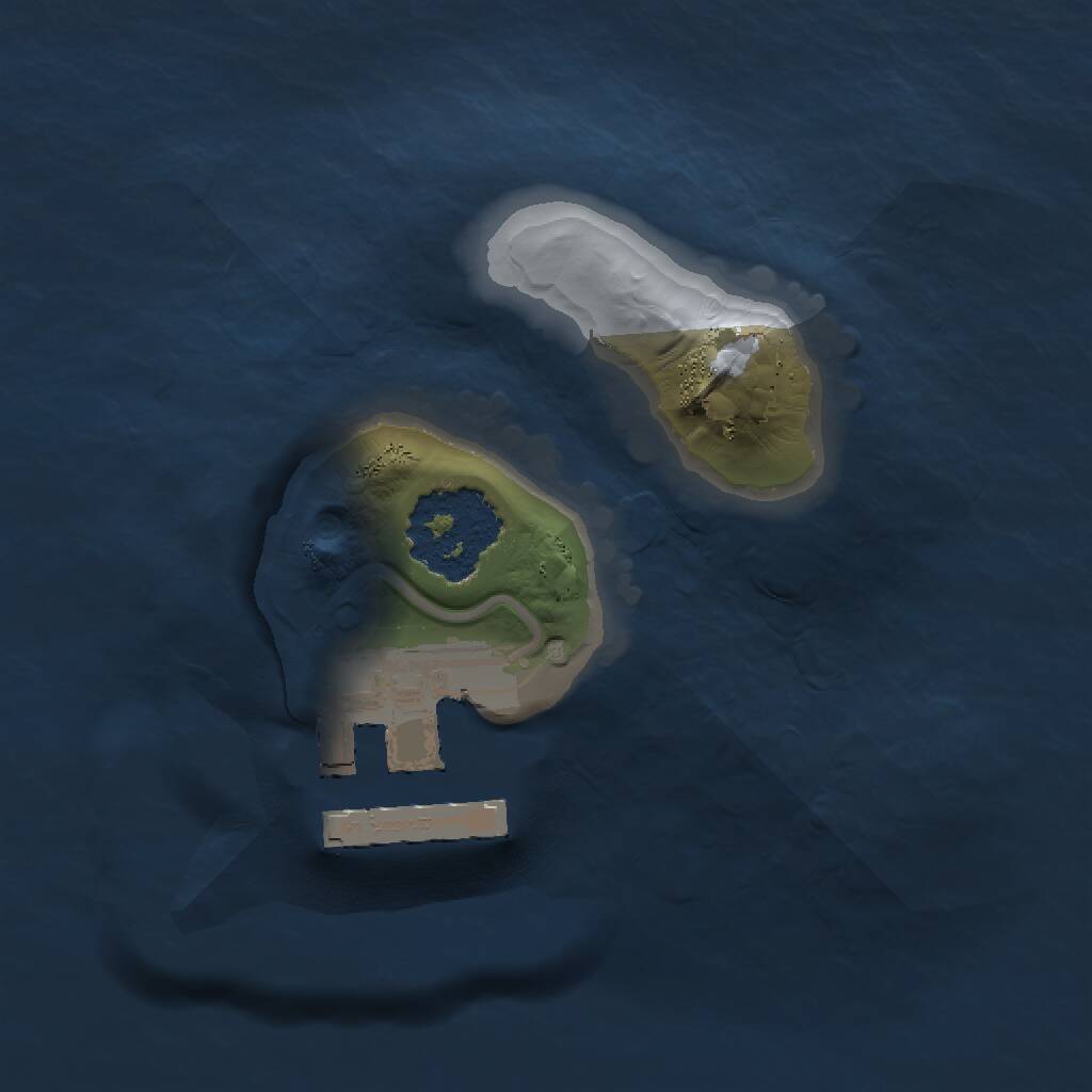 Rust Map: Procedural Map, Size: 1200, Seed: 51905, 2 Monuments