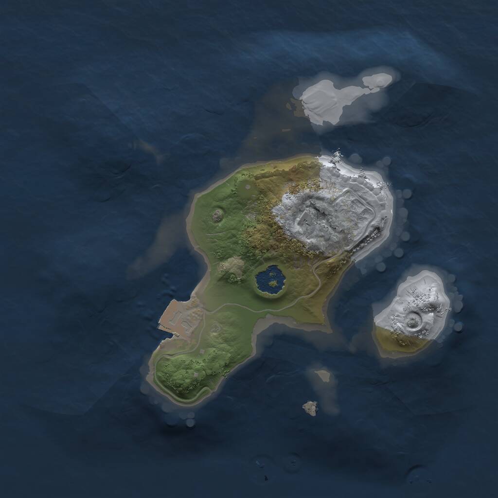 Rust Map: Procedural Map, Size: 1750, Seed: 71735, 1 Monuments